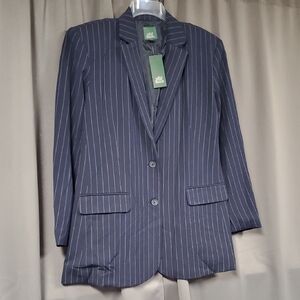 Md Wild Fable Navy Pinstripe Sport Coat NWT